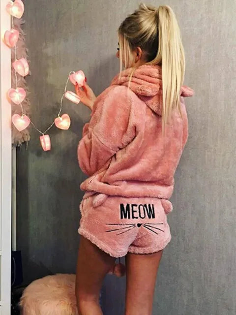Velvet Kitty Pajama Set